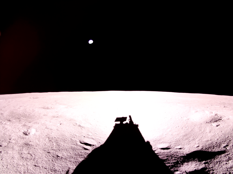 Shadow of blue ghost mission one on the moon. Credit: Firefly Aerospace