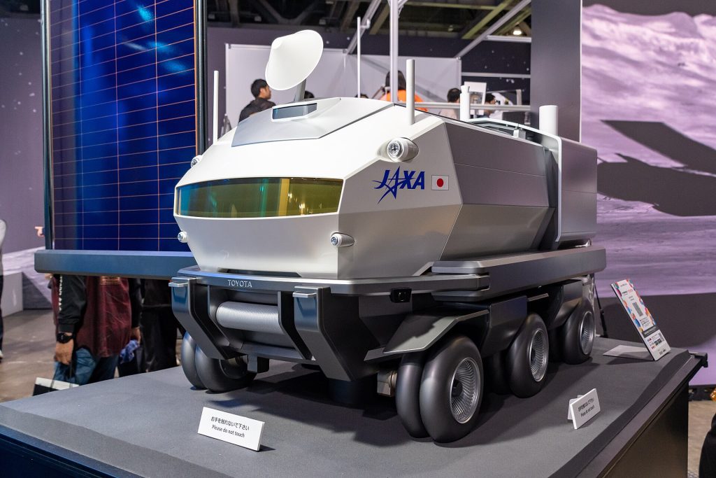 Model of Toyota & JAXA LUNA CRUISER. Taken at Japan Mobility Show 2023. Credit: SuFlyer, CC0, via Wikimedia Commons